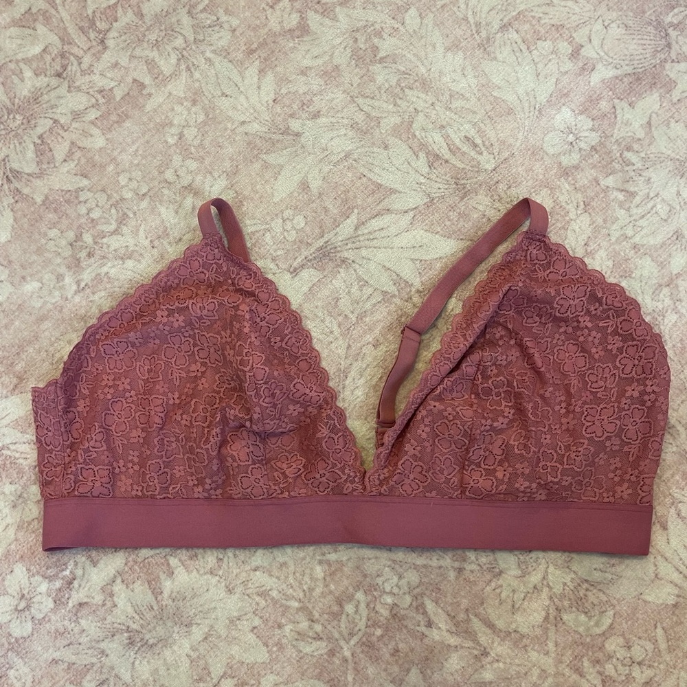 Old Navy Floral Lace Bralette - Mauve